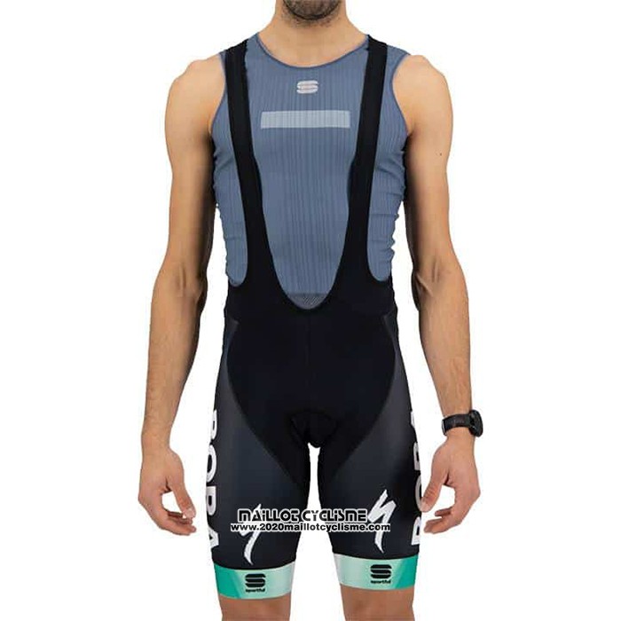 2021 Maillot Cyclisme Bora-Hansgrone Blanc Vert Manches Courtes et Cuissard